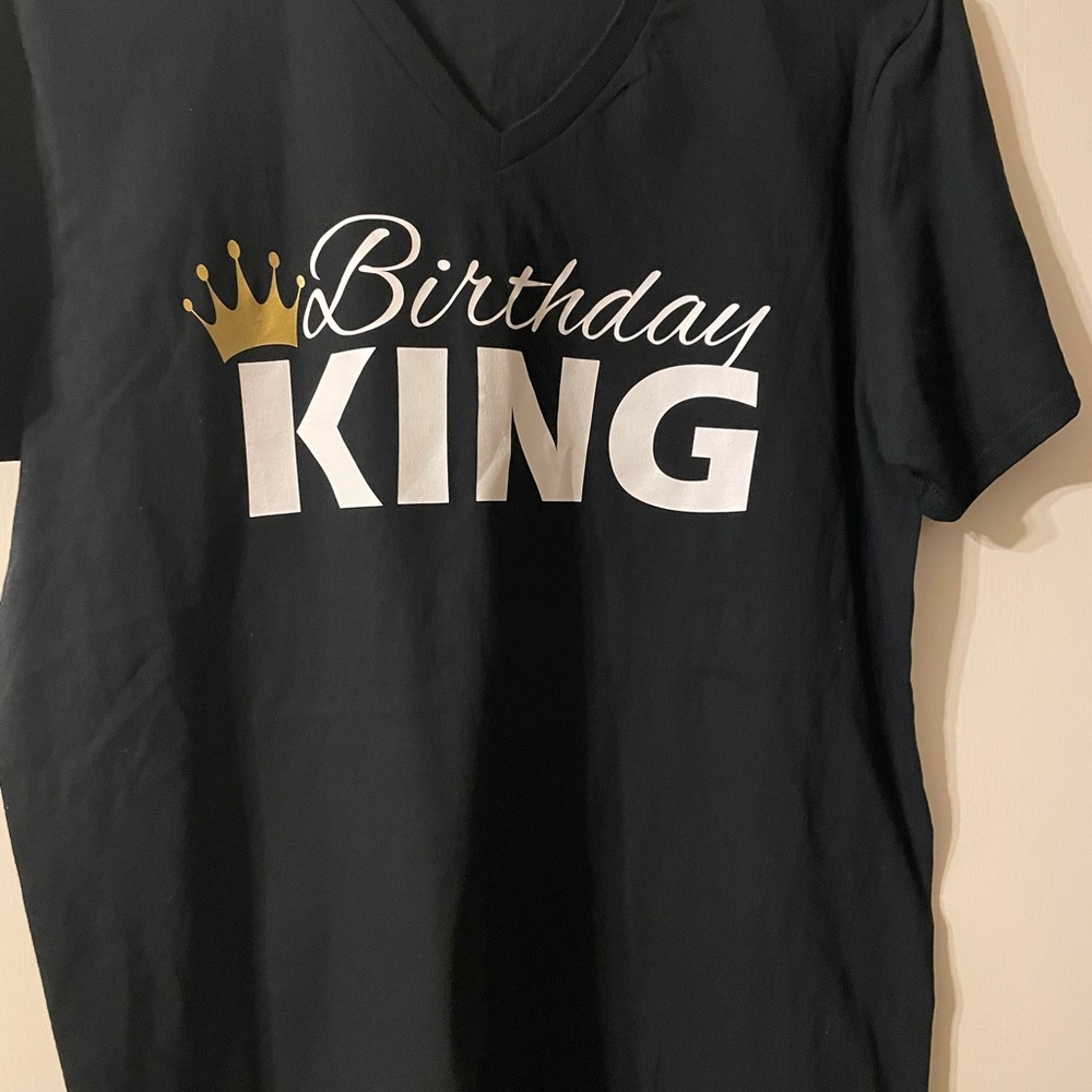 Black Birthday T Shirt Size Large